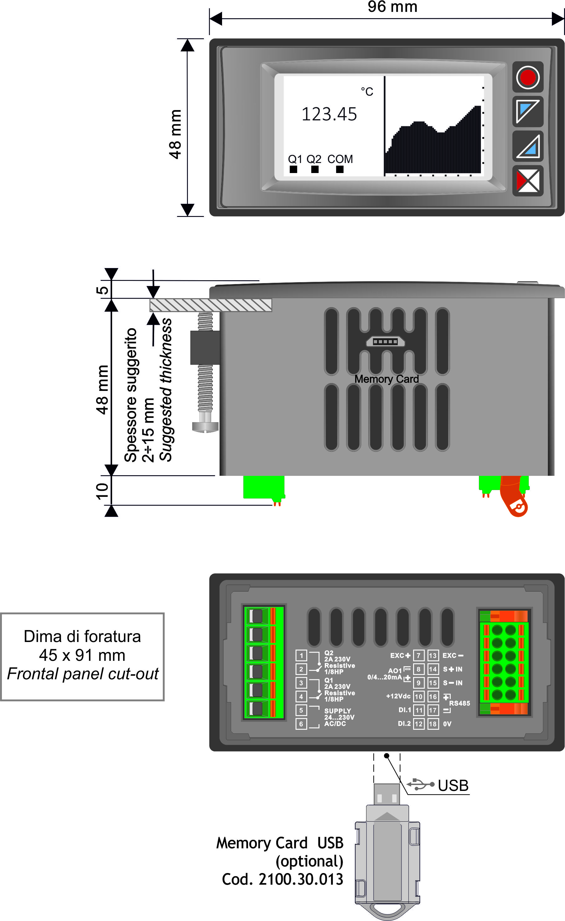 STR561 | Strain-gauge indicator / Panel meter